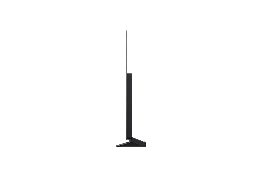 Vue latérale de la Smart TV LG OLED evo AI C5 4K.