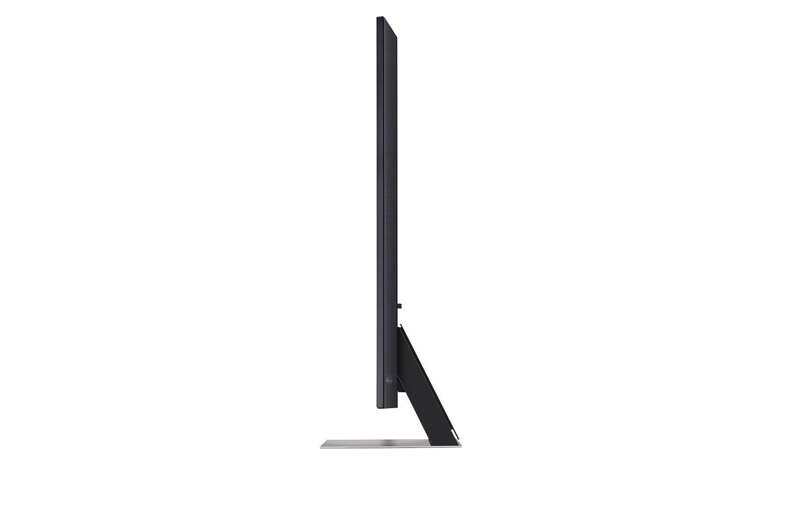 Vue latérale légèrement orientée vers la gauche de la TV LG QNED, QNED90