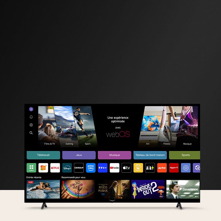 Une image de LG TV avec image de remplissage OLED