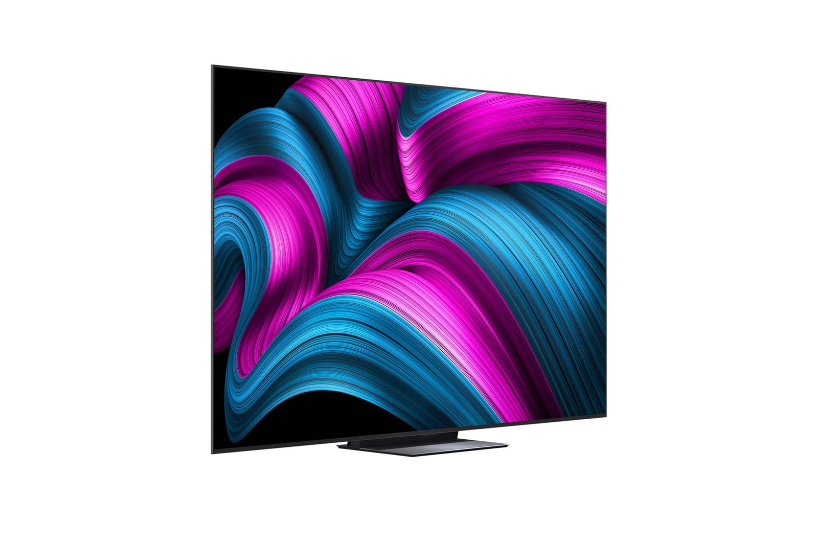 Slightly angled view of LG OLED evo AI C5 4K Smart TV.