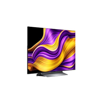 Vue latérale orientée vers la gauche de la Smart TV LG OLED evo AI G5 4K.