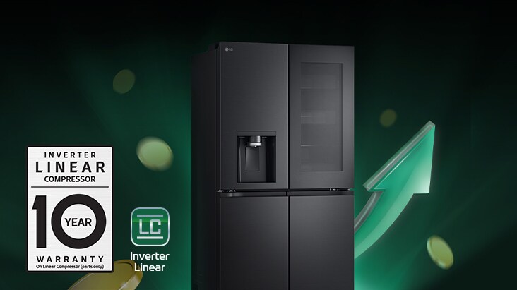Le compresseur Inverter Linéaire™ de LG maintient des températures idéales de manière efficace et rapide