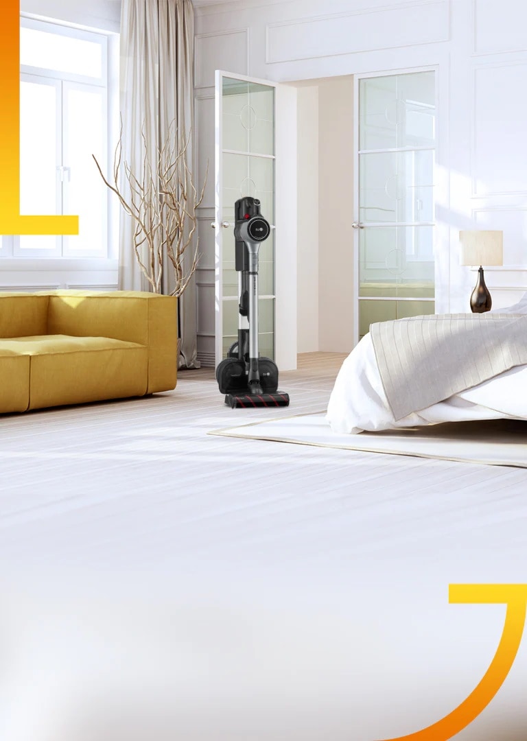 Aspirateur CordZero au milieu d'une chambre