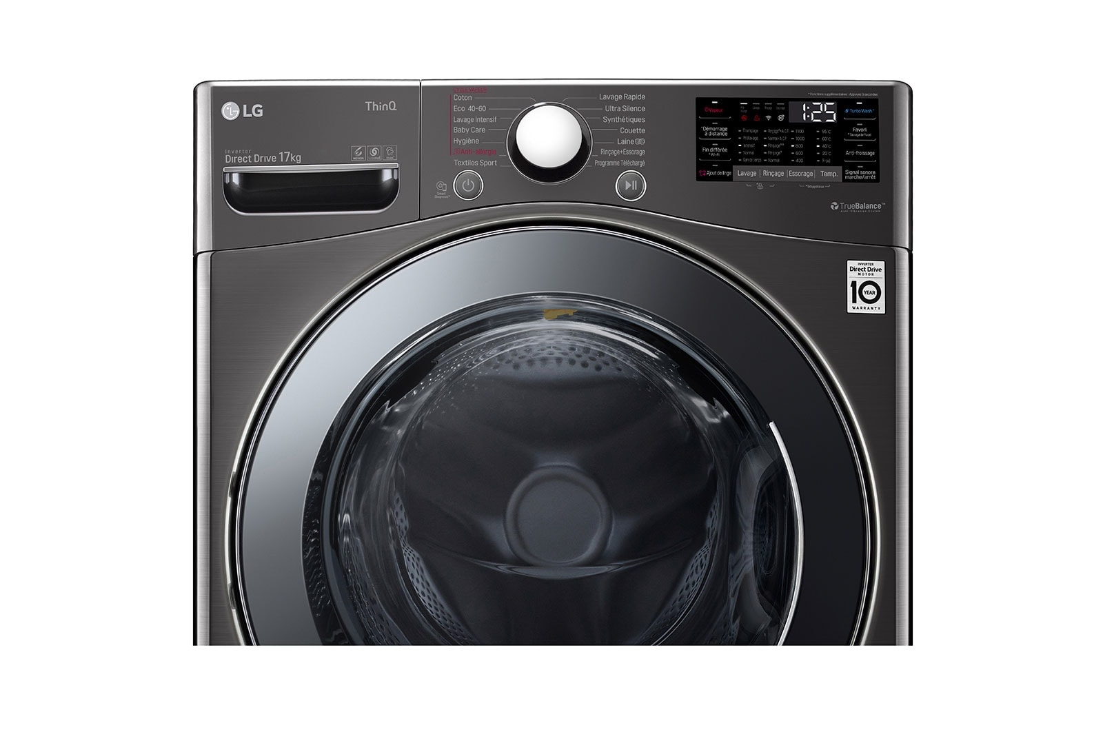 LG Lave-linge 17 kg | Steam™ | TurboWash™ | Wi-Fi | 6 Motion Direct Drive™ | E | Smart Diagnosis™ | Moteur Direct Drive™ garanti 10 ans, LG F71P12BS