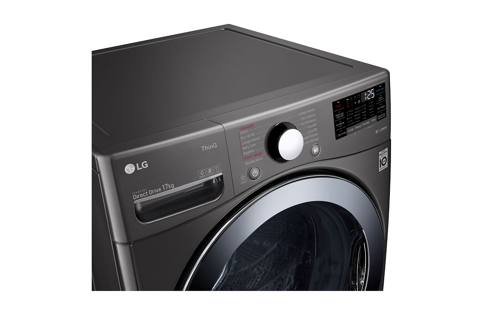 LG Lave-linge 17 kg | Steam™ | TurboWash™ | Wi-Fi | 6 Motion Direct Drive™ | E | Smart Diagnosis™ | Moteur Direct Drive™ garanti 10 ans, LG F71P12BS