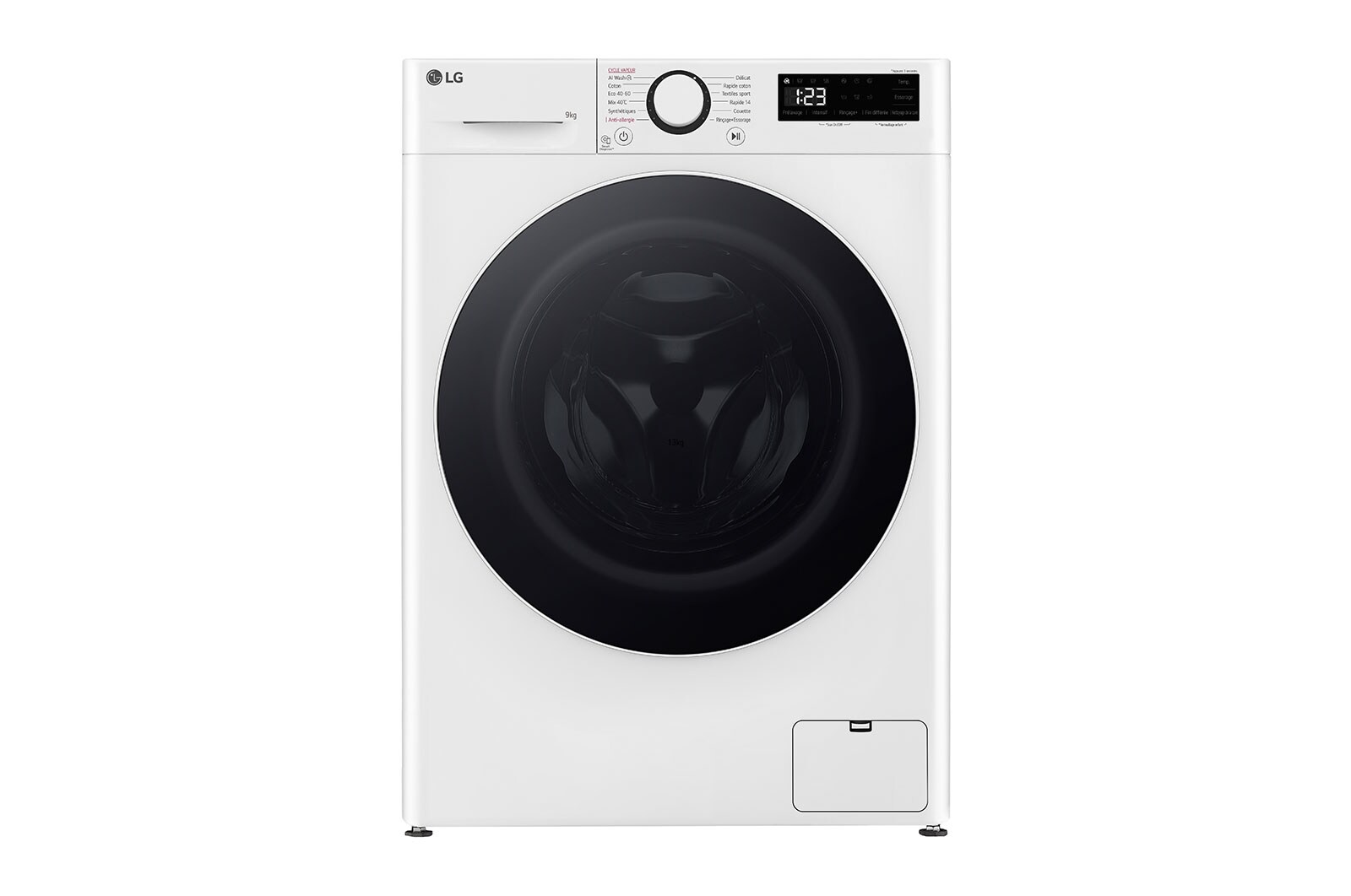 LG Lave-linge 9kg - 58L | Slim | Moteur intelligent AI Direct Drive™ garanti 10 ans | Steam™, LG F92SR50WHS