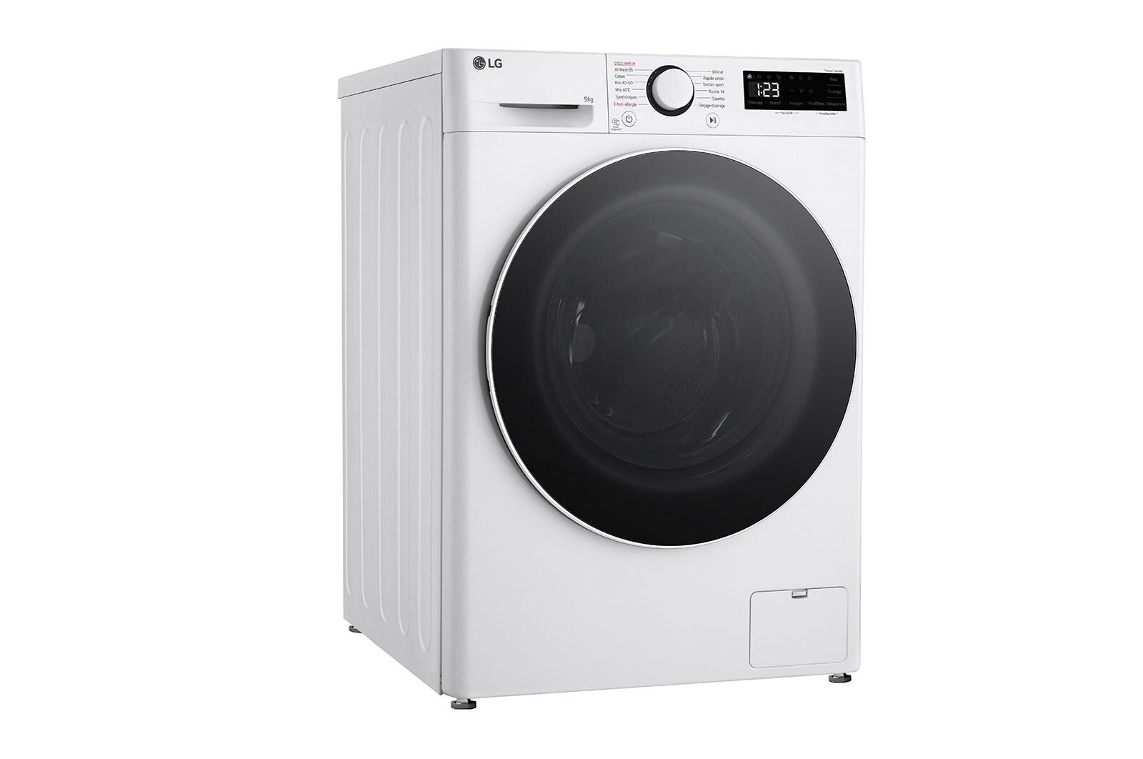 LG Lave-linge 9kg - 58L | Slim | Moteur intelligent AI Direct Drive™ garanti 10 ans | Steam™, LG F92SR50WHS