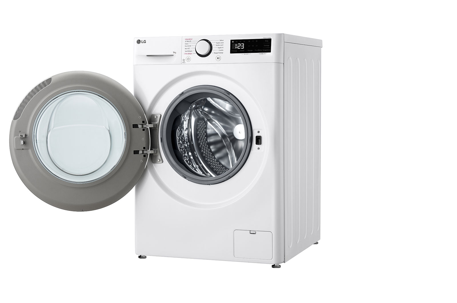 LG Lave-linge 9kg - 58L | Slim | Moteur intelligent AI Direct Drive™ garanti 10 ans | Steam™, LG F92SR50WHS