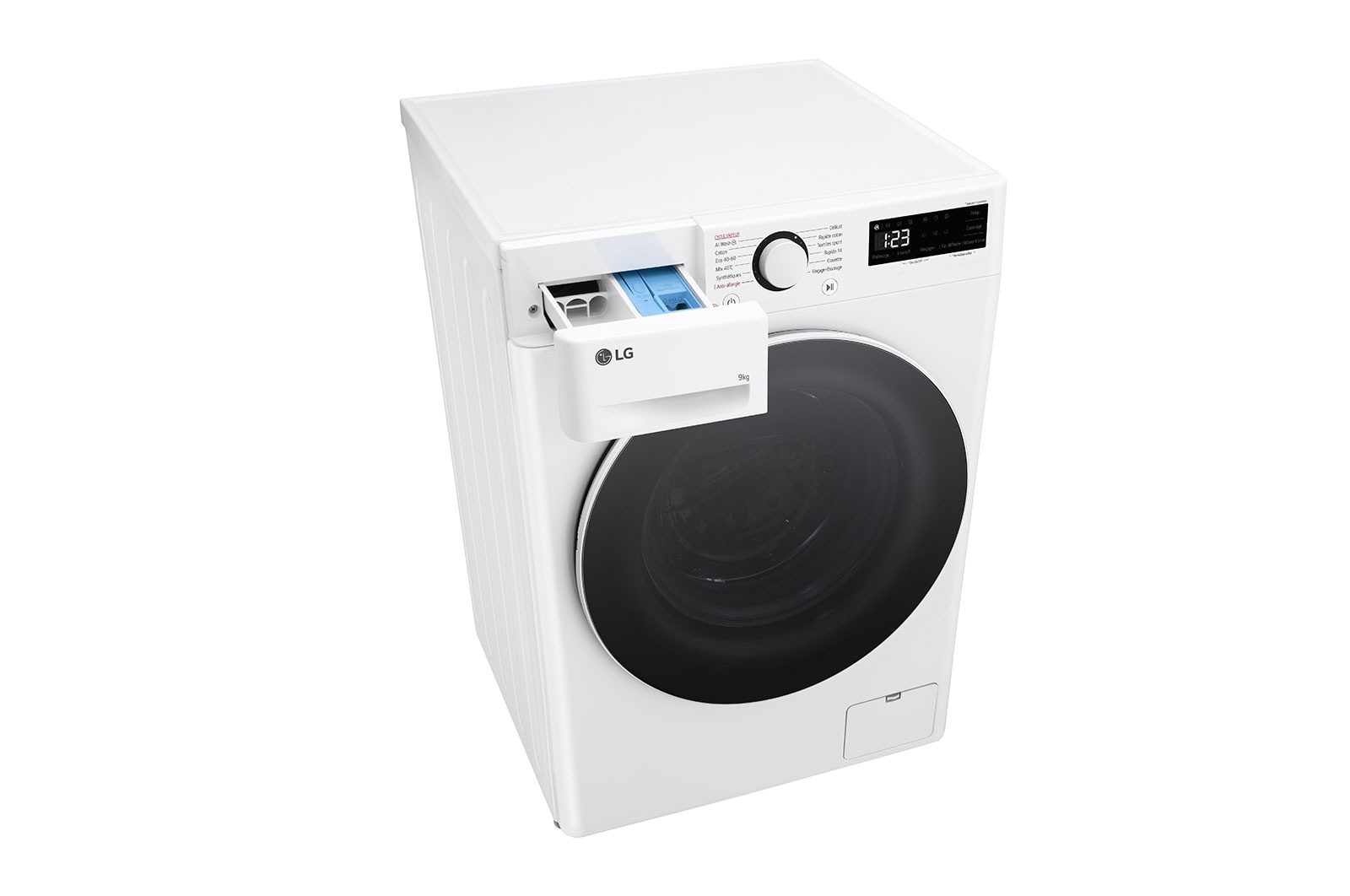 LG Lave-linge 9kg - 58L | Slim | Moteur intelligent AI Direct Drive™ garanti 10 ans | Steam™, LG F92SR50WHS