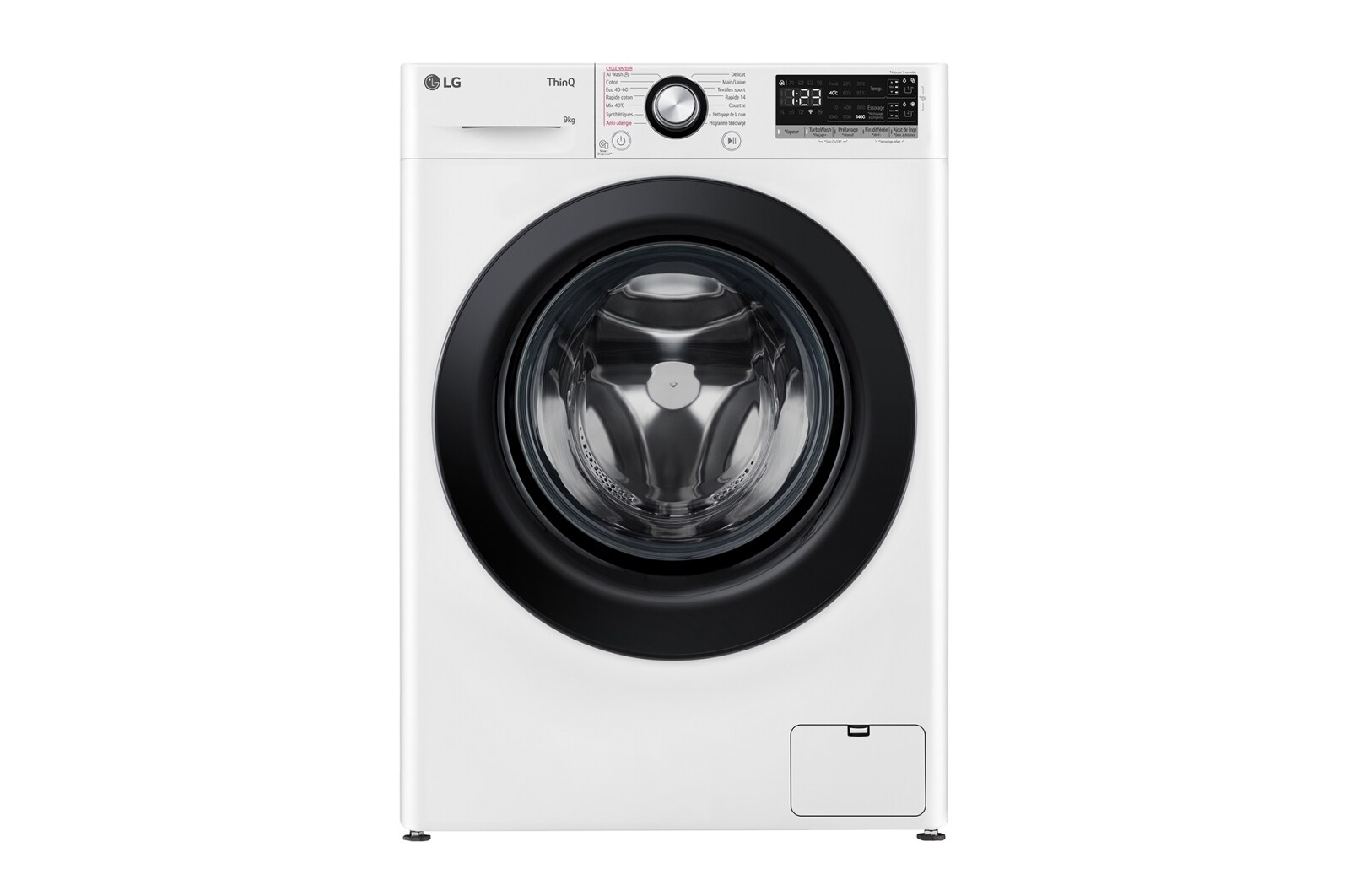 LG Lave-linge 9kg - 68L | Moteur intelligent AI Direct Drive™ garanti 10 ans | Dosage automatique ezDispense™, LG F94R35WHSA