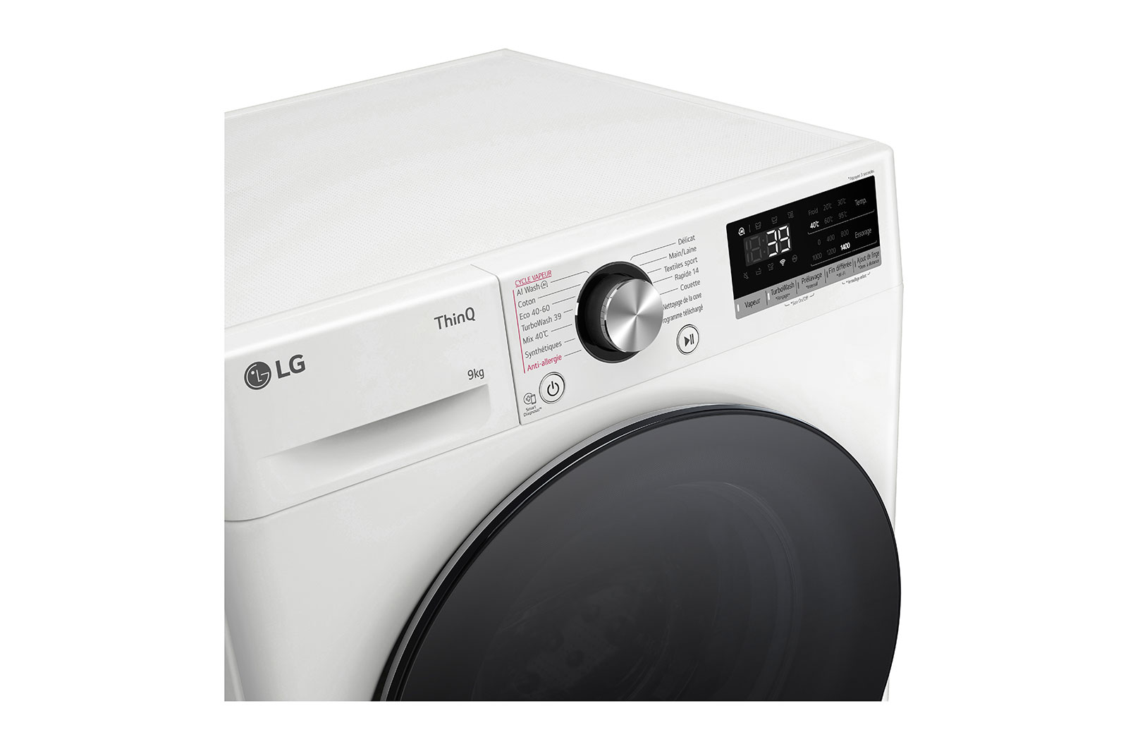 LG Lave-linge 9kg - énergie A | AI Direct Drive™ | Moteur Direct Drive 6 Motion | ThinQ, LG F94R76WHST