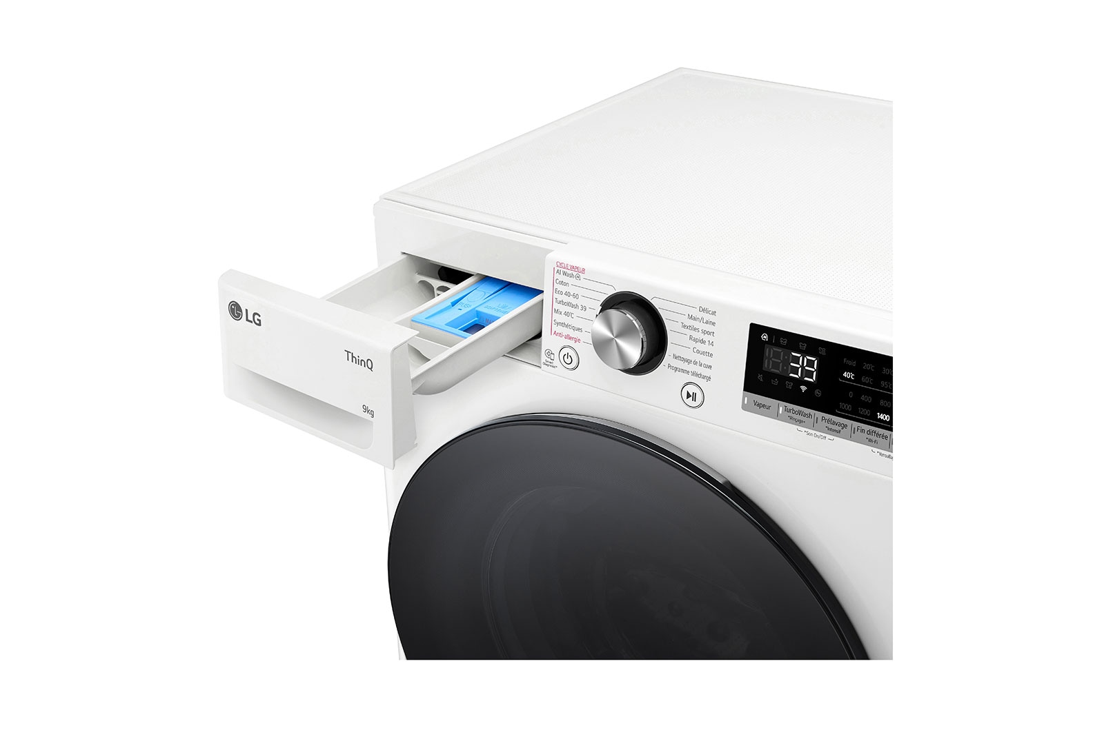 LG Lave-linge 9kg - énergie A | AI Direct Drive™ | Moteur Direct Drive 6 Motion | ThinQ, LG F94R76WHST