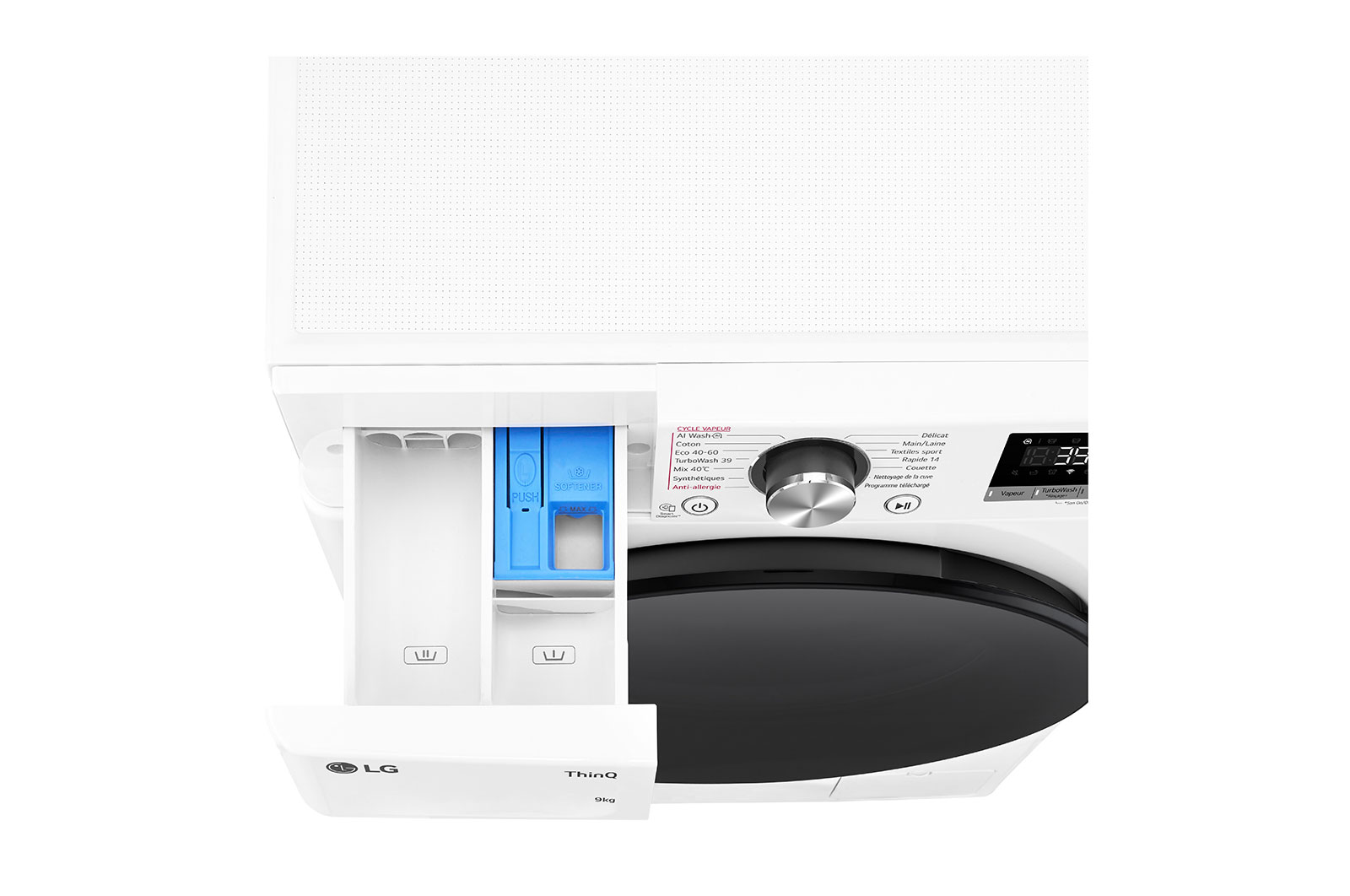 LG Lave-linge 9kg - énergie A | AI Direct Drive™ | Moteur Direct Drive 6 Motion | ThinQ, LG F94R76WHST