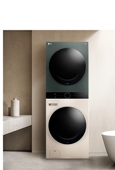 Présentation du vert du dessous de la LG WashTower™ Compact.