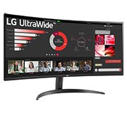 LG 34'' (86 cm) | Moniteur ultra-large incurvé VA 21/9ème | Résolution UWQHD 3440 x 1440, LG 34WR50QC-B