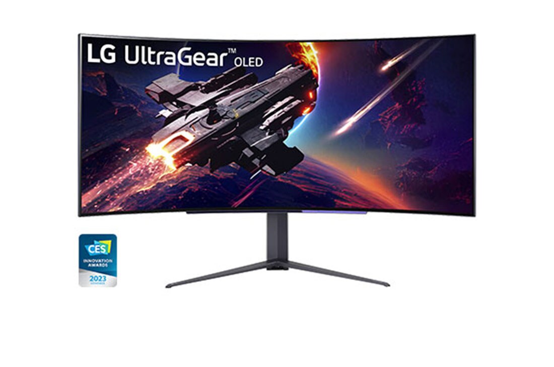 LG 44.5'' (113 cm) | Moniteur gaming OLED 21/9ème | Résolution UWQHD 3440 x 1440, LG 45GR95QE-B