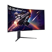 LG 44.5'' (113 cm) | Moniteur gaming OLED 21/9ème | Résolution UWQHD 3440 x 1440, LG 45GR95QE-B