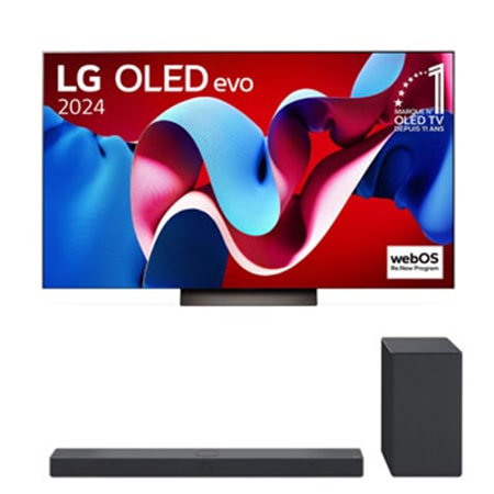 LG Pack | TV LG OLED77C46LA + Barre de son SC9S, LG OLED77C46LA.SC9S