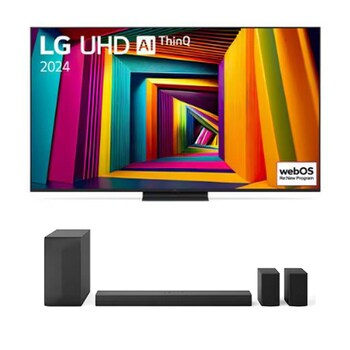 Vue de face du TV LG UHD 4K, série UT91
