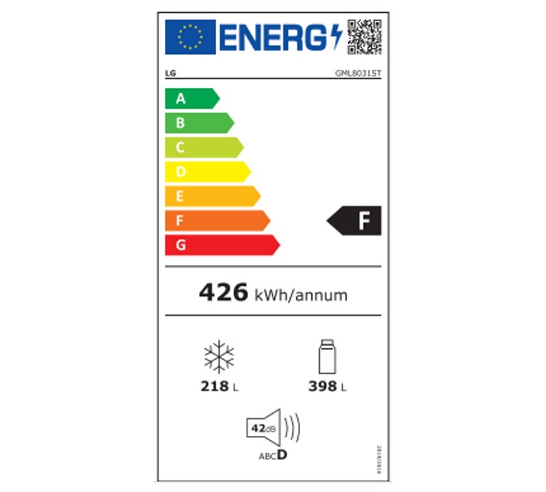 Etiquette Energie LG GML8031ST