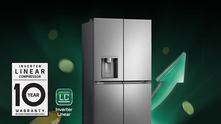 Le compresseur Inverter Linéaire™ de LG maintient des températures idéales de manière efficace et rapide