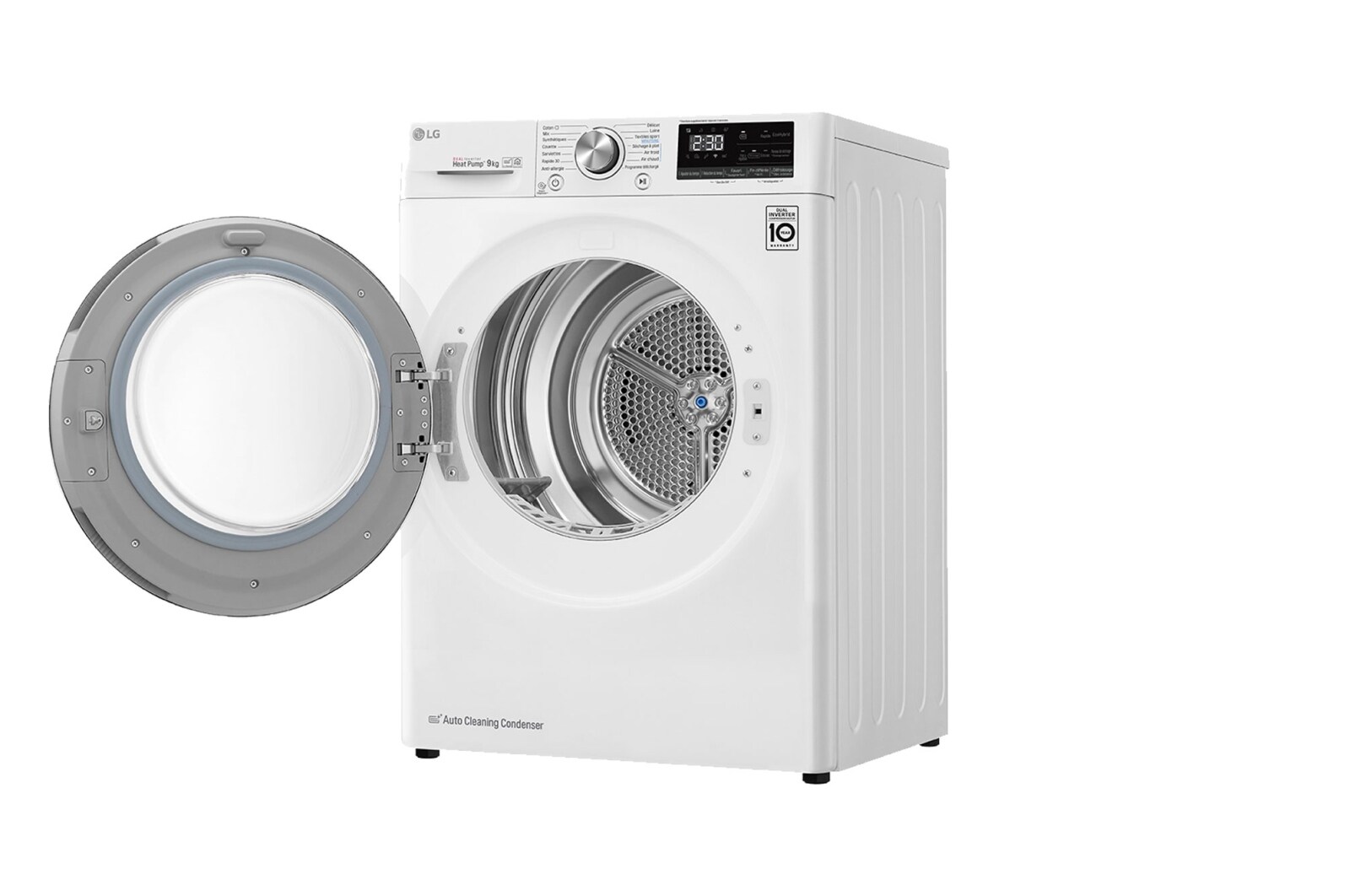 LG Sèche-linge 9kg | A+++ | Condenseur Autonettoyant | Compresseur DUAL Inverter et moteur Inverter garanti 10 ans, LG RH9V71WH