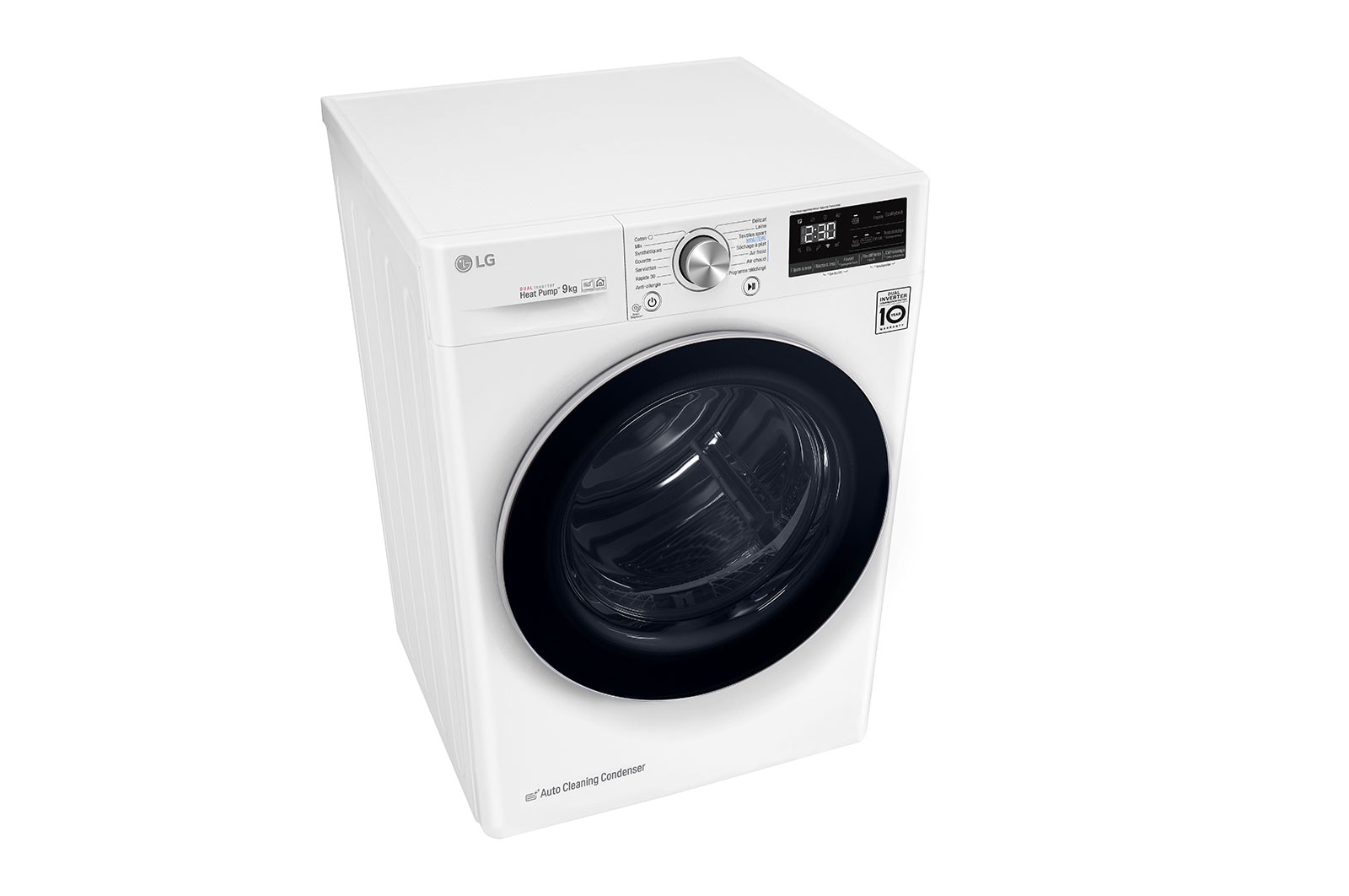 LG Sèche-linge 9kg | A+++ | Condenseur Autonettoyant | Compresseur DUAL Inverter et moteur Inverter garanti 10 ans, LG RH9V71WHN