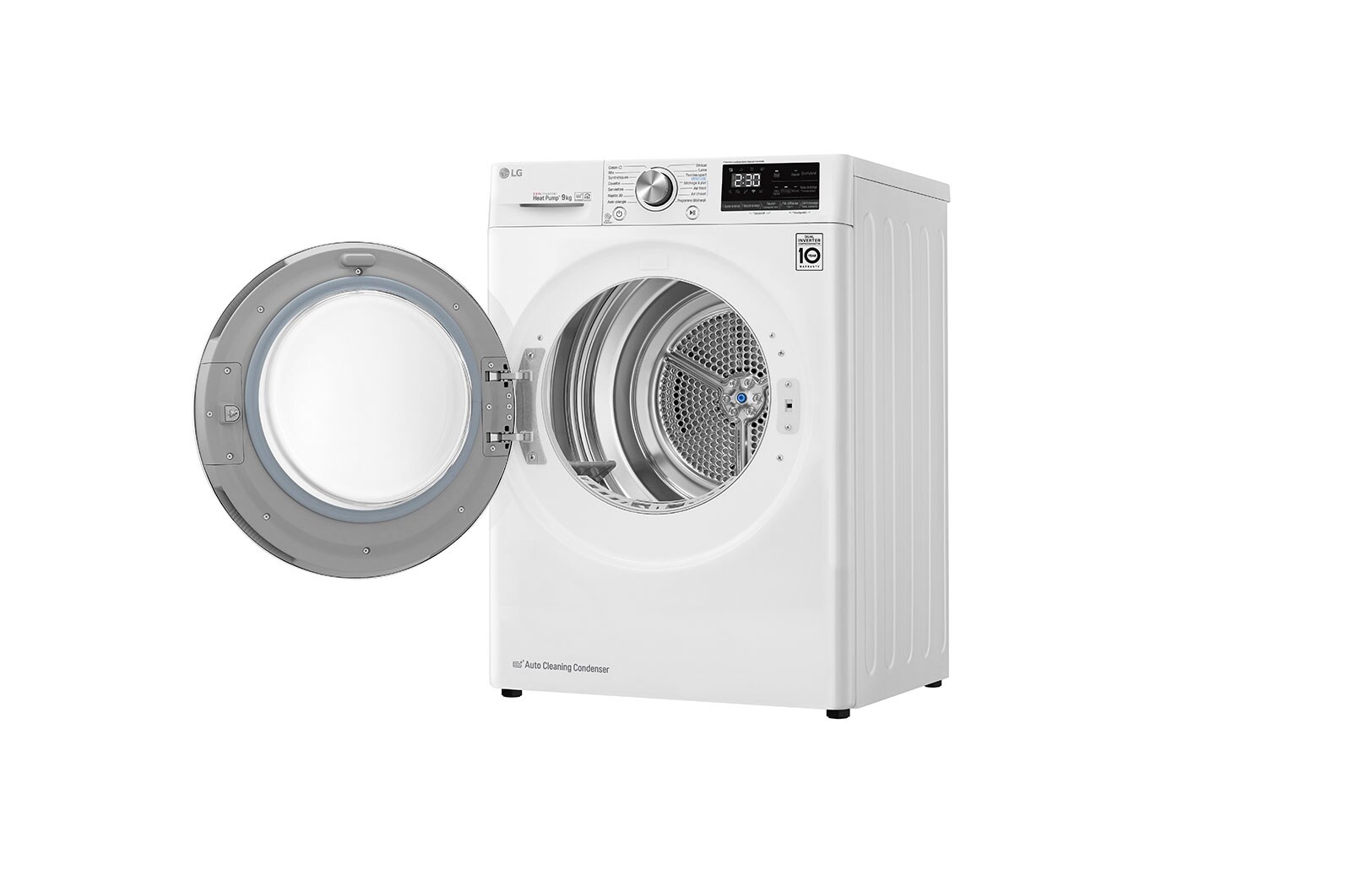 LG Sèche-linge 9kg | A+++ | Condenseur Autonettoyant | Compresseur DUAL Inverter et moteur Inverter garanti 10 ans, LG RH9V71WHN