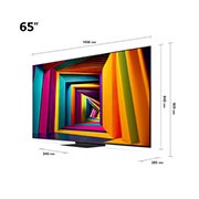 LG TV LG LED | 2024 | 65" (164 cm) | 4K UHD AI | Processeur α5 AI 4K Gen7, LG 65UT91006LA