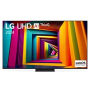 Vue de face du TV LG UHD 4K, série UT91