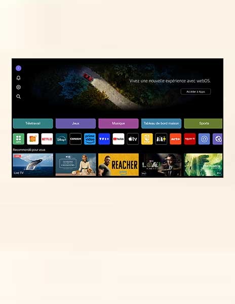 Découvrez les fonctionnalités de l'interface webOS