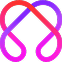 The 2D LG AI symbol is shown head-on, featuring a pink and purple color combination.