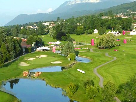 Professional golfer Jin Young Ko's post-swing full-body shot at The Amundi Evian Championship.