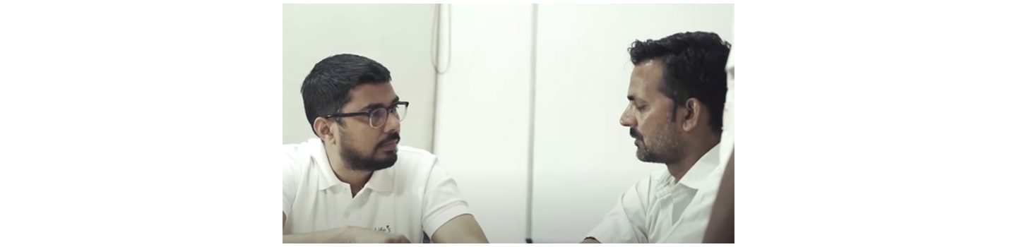 Anil, a farmer from Uttar Pradesh, explaining how LG's Karein Roshni program provided the treatment he needed to keep him working and providing for his family