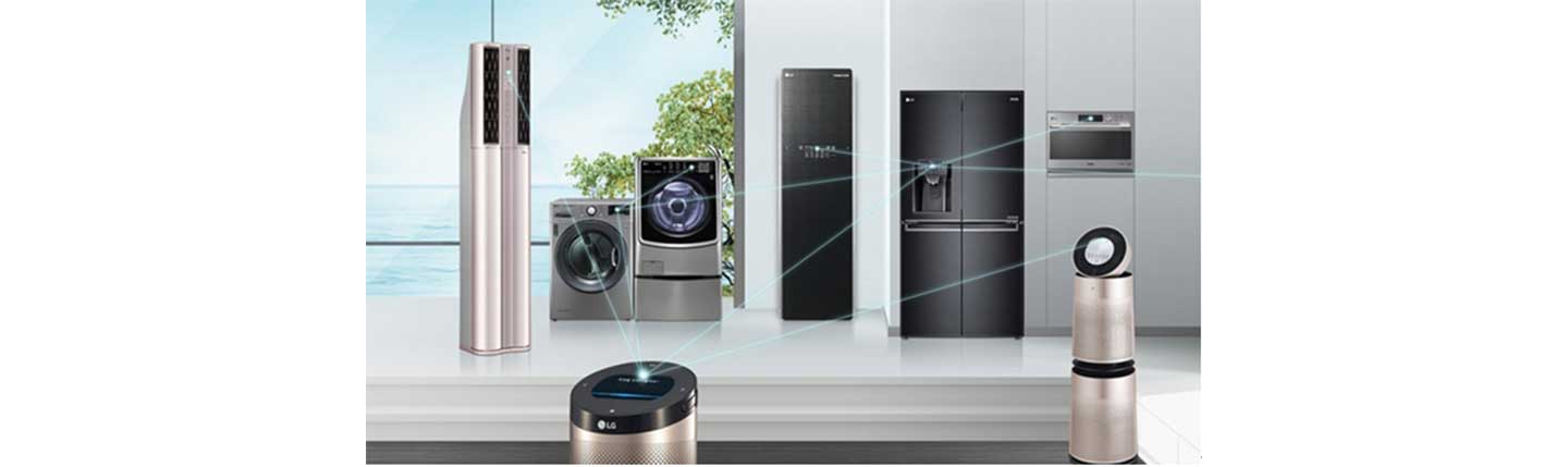 LG’s home appliances working together to provide a secure, convenient and entertaining living environment.