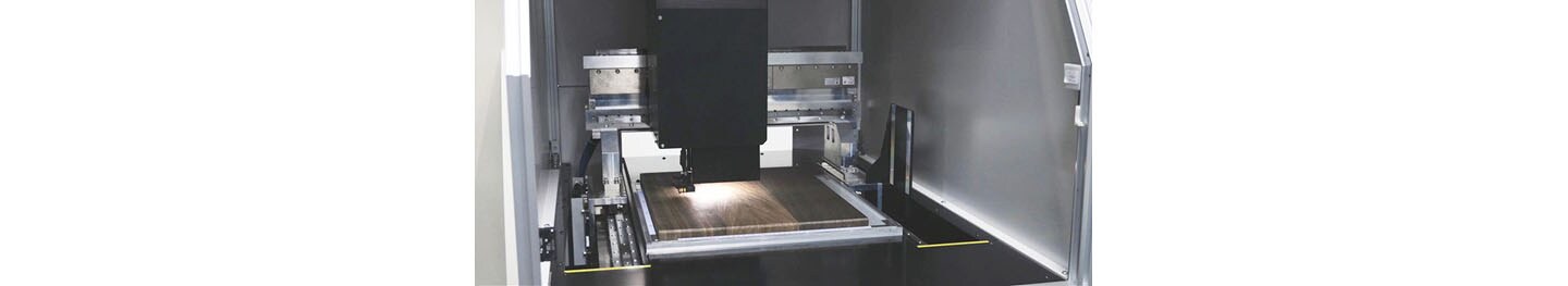 A Wood pattern being applied to an LG Object appliance using a flatbed scanner.