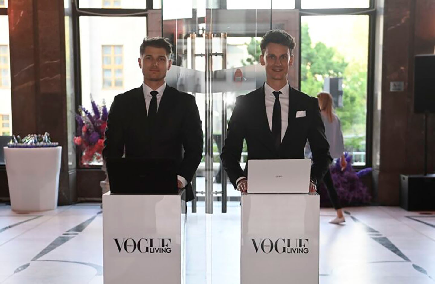 Staff at the launch event of Polska Living magazine using LG gram