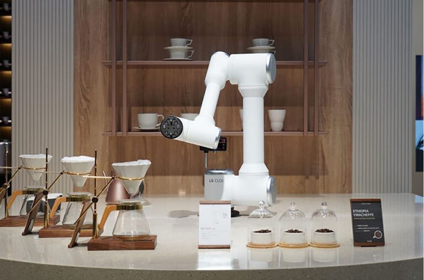 LG CLOi BaristaBot making coffee to lend a helping hand during prolonged social distancing.