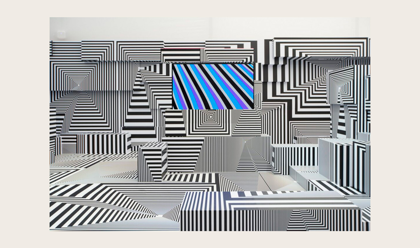 LG OLED-powered “Into the Maze” installation by the German artist, Tobias Rehberger, at Frieze London 2022