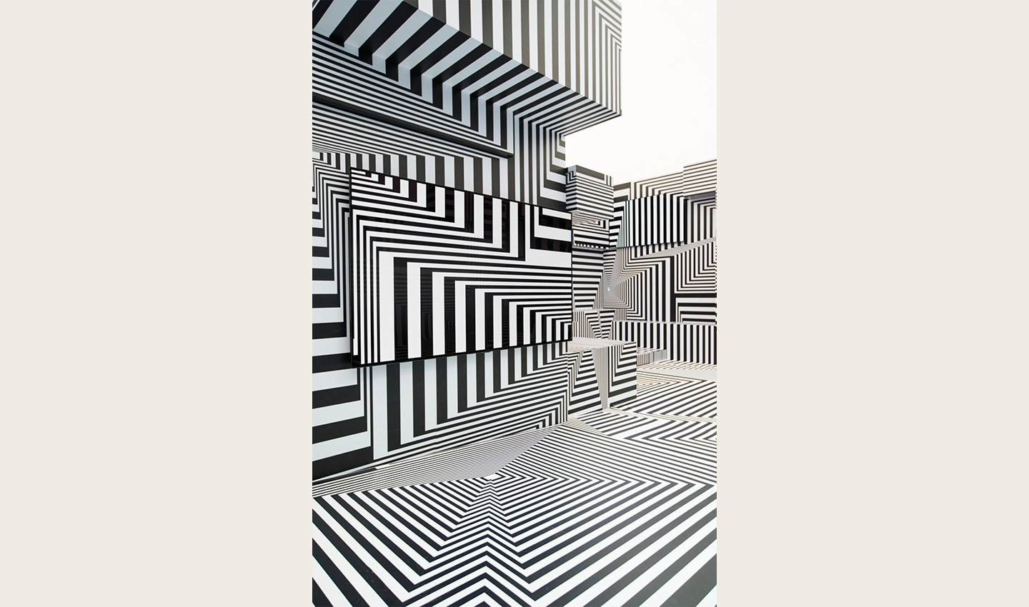 LG OLED-powered “Into the Maze” installation by the German artist, Tobias Rehberger, at Frieze London 2022