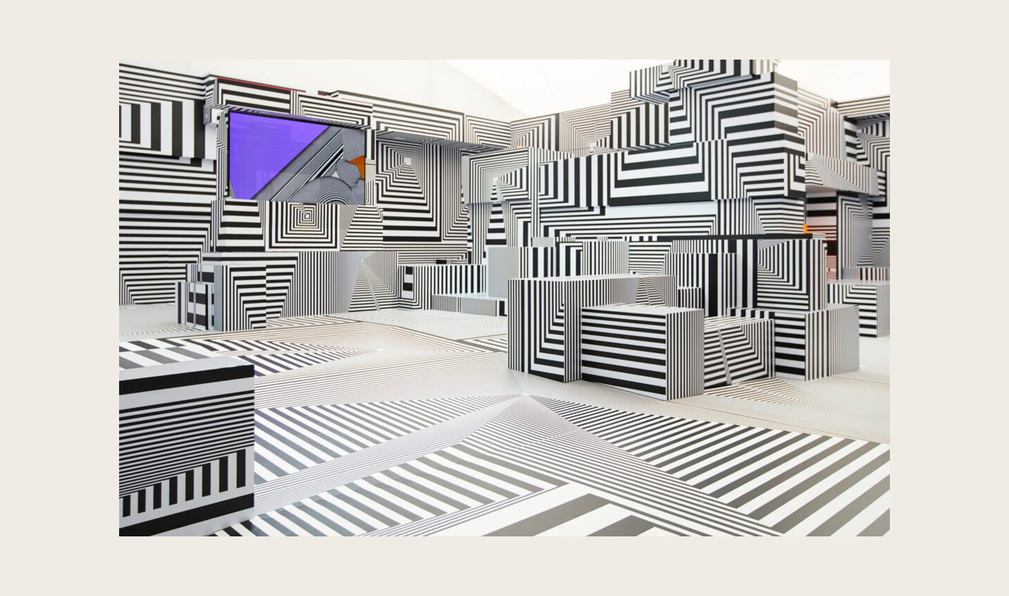 LG OLED-powered “Into the Maze” installation by the German artist, Tobias Rehberger, at Frieze London 2022