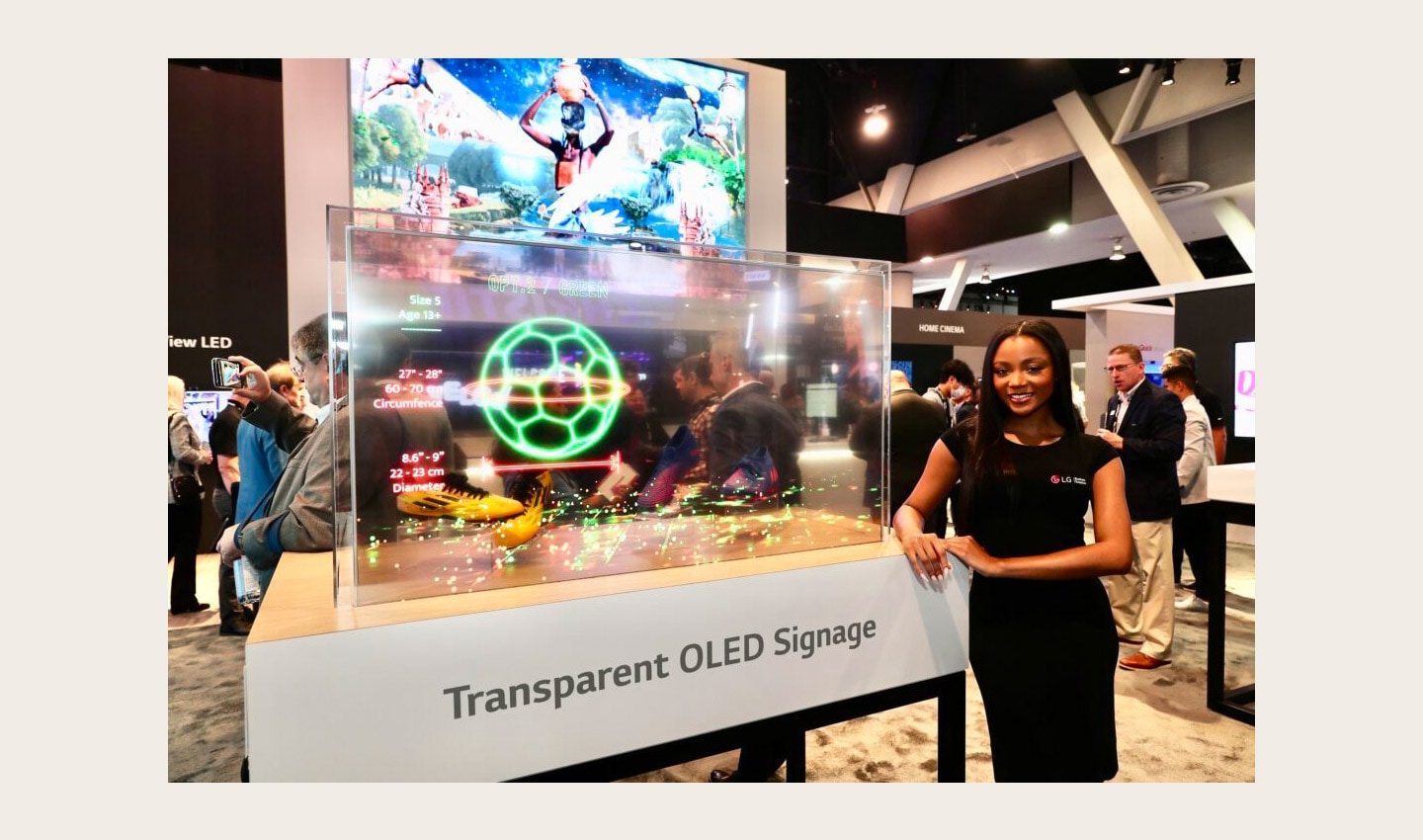 A diverse lineup of LG's LED signage products and autonomous robots showcased in Las Vagas at InfoComm 2022.