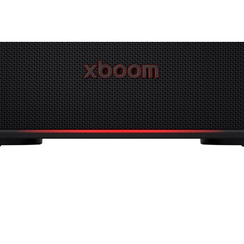 xboom Bounce 的正視圖，並特寫品牌標誌