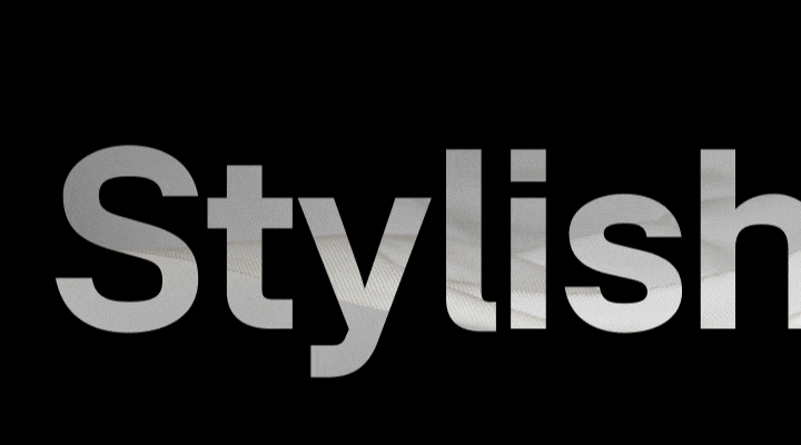「Stylish」一字的排印動畫