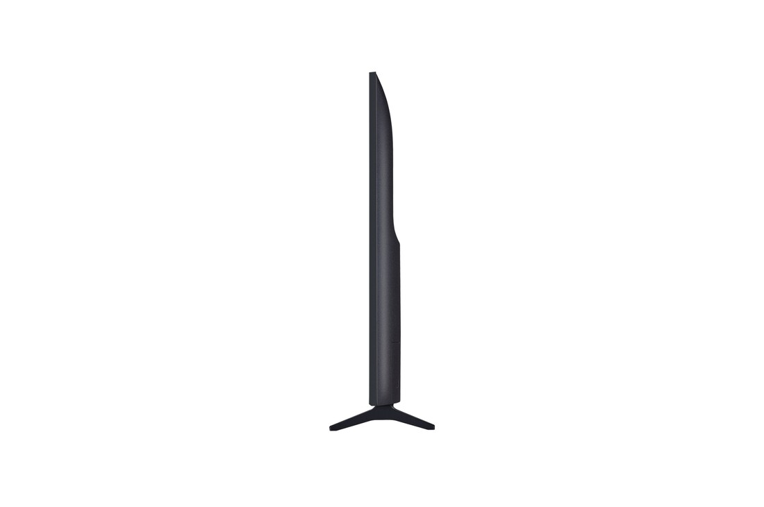 LG QNED70 電視的左側面視圖