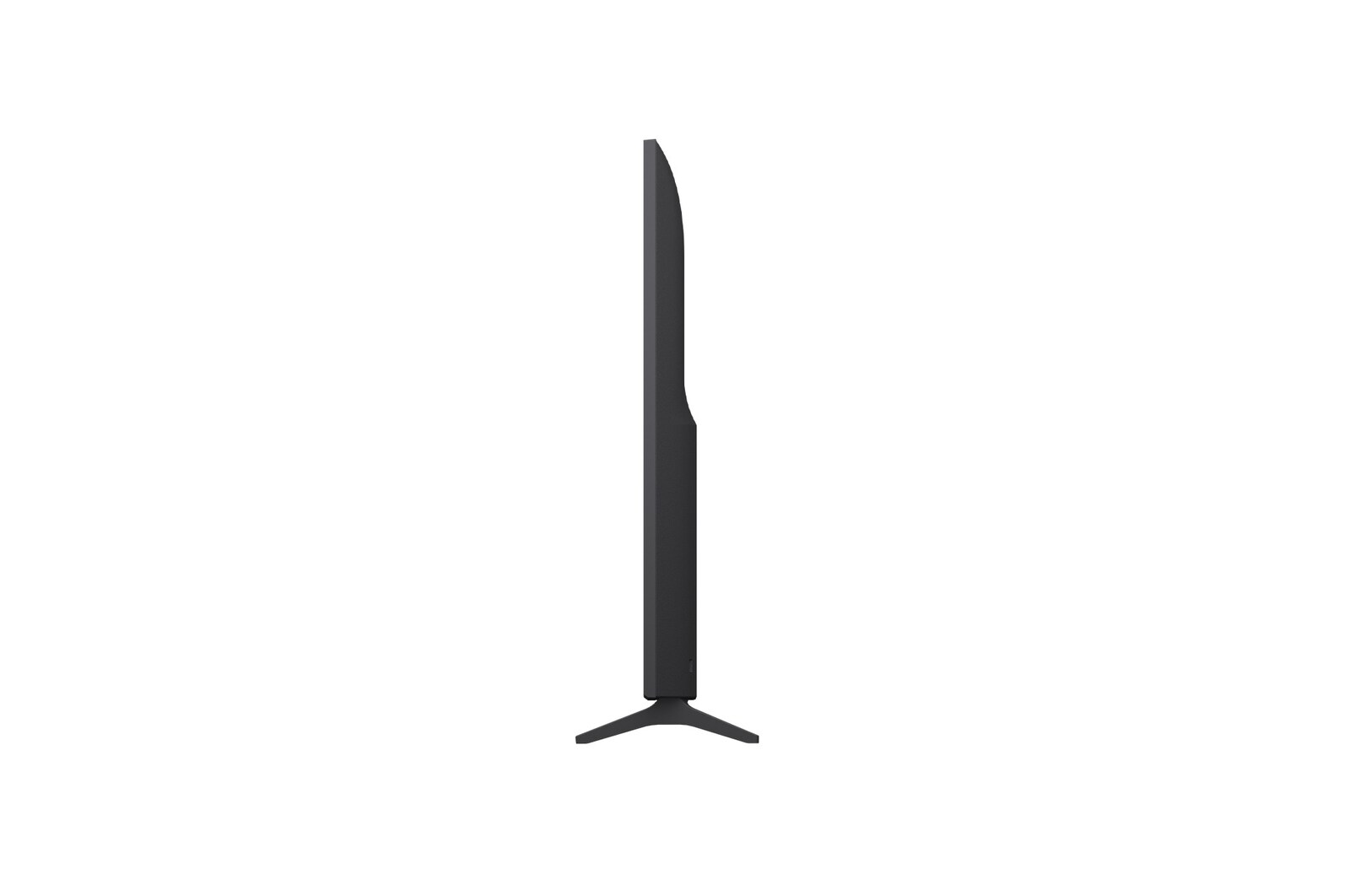 LG QNED70 電視的左側面視圖 