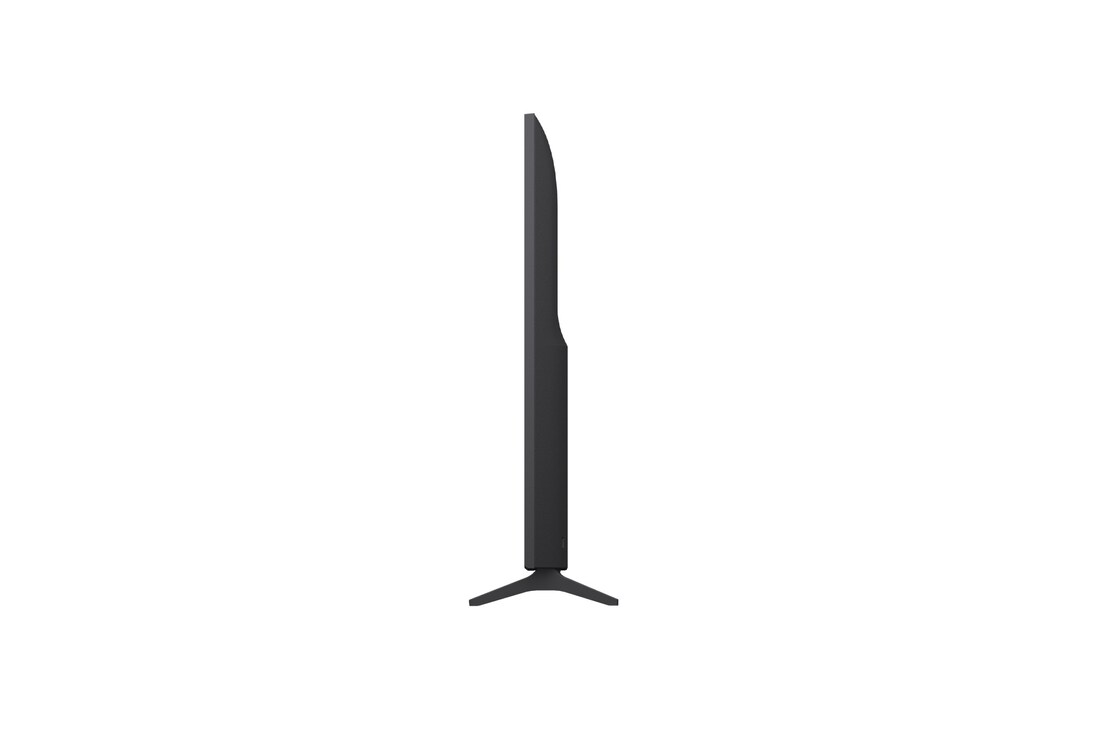 LG QNED70 電視的左側面視圖
