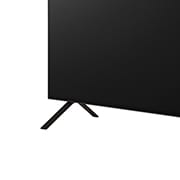 LG OLED B4 TV 從底座的特寫圖像，顯示兩極座檯架