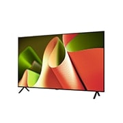 LG OLED B4 TV 稍微傾斜的左側面視圖