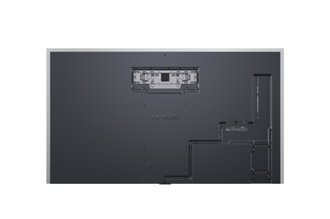 LG OLED evo AI G5 4K 智能電視的後面視圖。